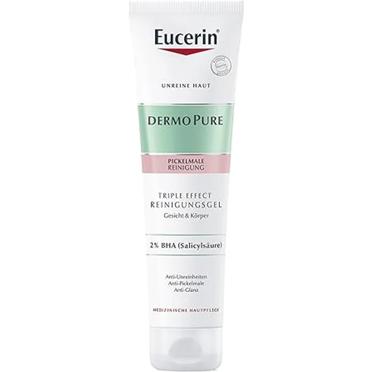 Eucerin DermoPure Triple Effect Reinigungsgel, 150 ml, Gesichtsreinigungsgel - Alle Hauttypen, 150.0 ml, Gel