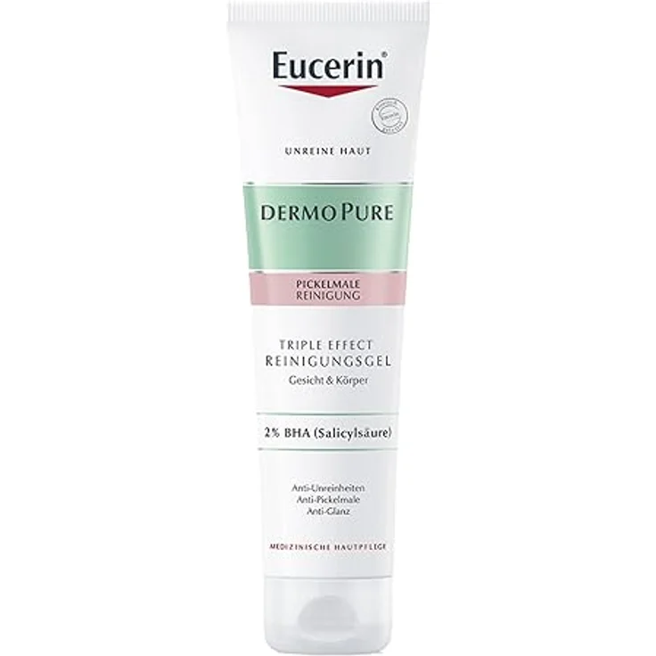 Eucerin DermoPure Triple Effect Reinigungsgel, 150 ml, Gesichtsreinigungsgel - Alle Hauttypen, 150.0 ml, Gel