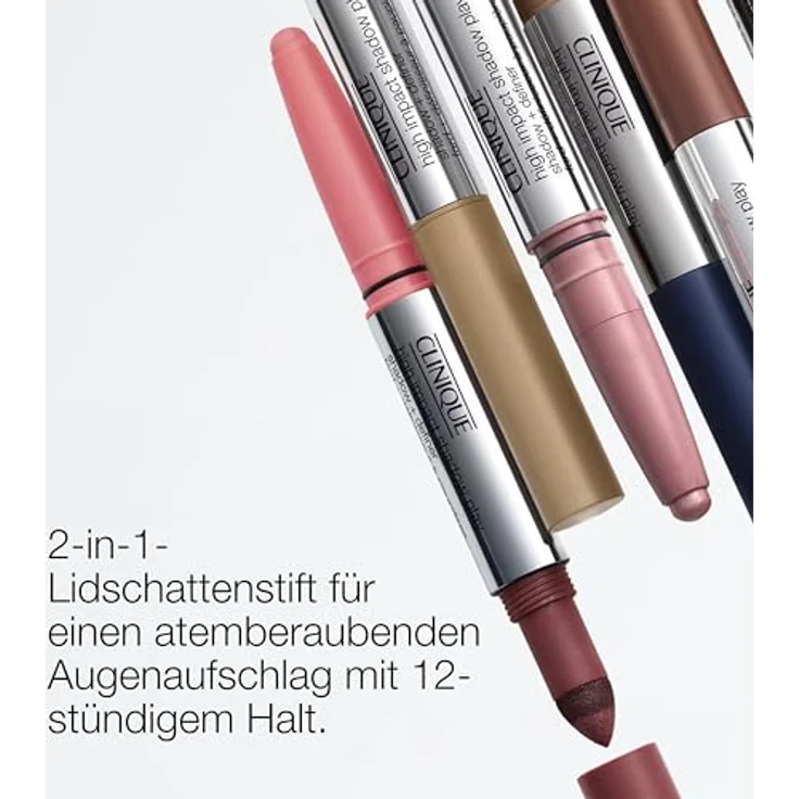 Clinique High Impact Shadow Play™ Shadow & Definer, Lidschatten-Stift Duo, Farbton Flame + Amber, 1,9 g – Bild 2