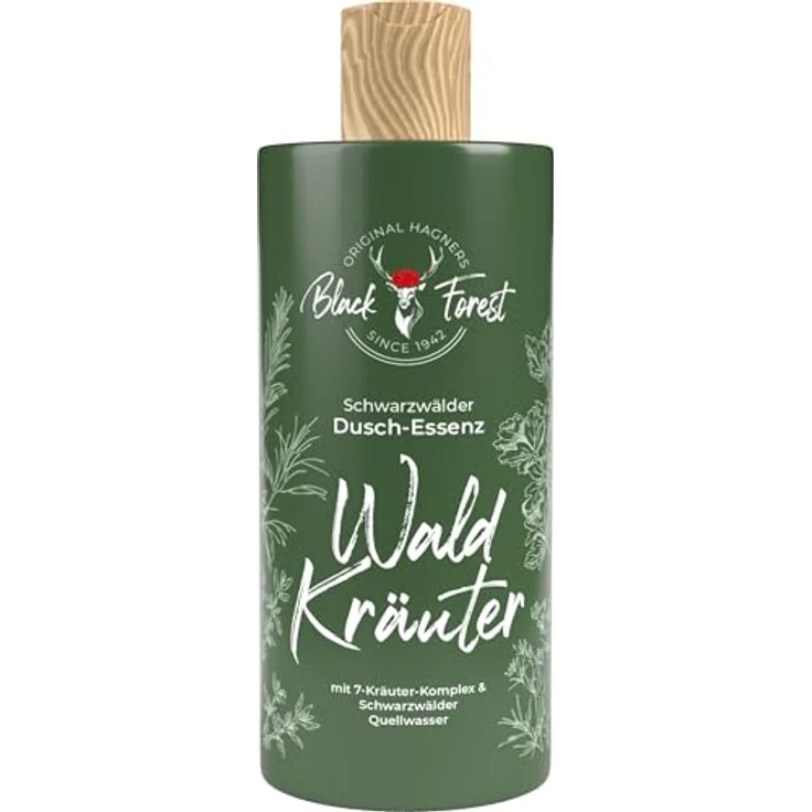 Original Hagners Black Forest Dusch-Essenz Waldkräuter mit 7-Kräuter-Komplex & Schwarzwälder Quellwasser, 300 ml, vegan – Bild 2