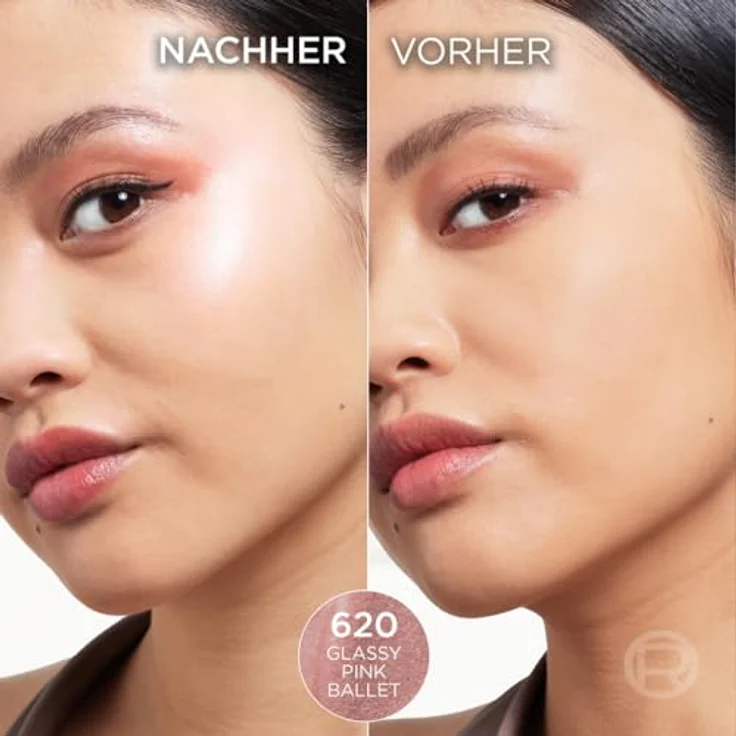 L'Oréal Paris Lumi Le Glass Highlighter Stick Glas, Für strahlenden Teint, 620 PINK BALLET, 1 x 7 ml – Bild 5
