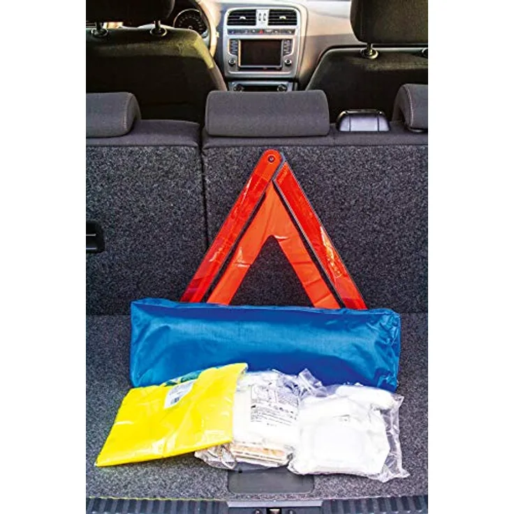 3 in 1 KFZ Kombitasche Trio-Set mit Warnweste, Verbandsmaterial und Warndreieck