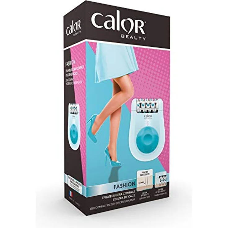 Calor EP1028C0, Epilierer mit 24 Präzisionspinzetten, 2 Geschwindigkeitsstufen, integrierte Massagefunktion, blau – Bild 6