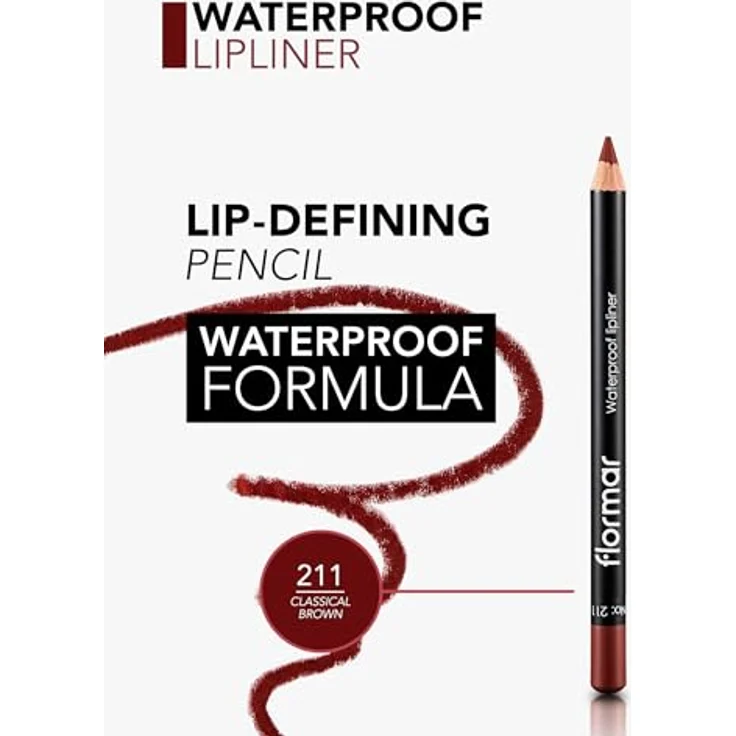 Flormar Waterproof Lipliner 246 Rosebush, langlebiger Lipliner in Classical Brown, 1,14 g – Bild 5