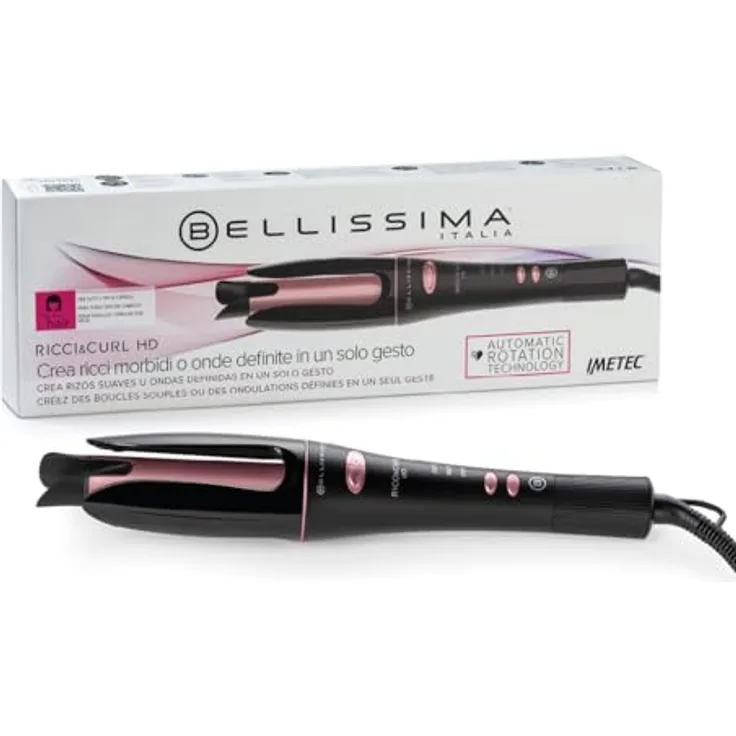 Bellissima Ricci&Curl HD 21005, automatischer Lockenstab mit Ionen-Funktion und Temperaturregulation, schwarz