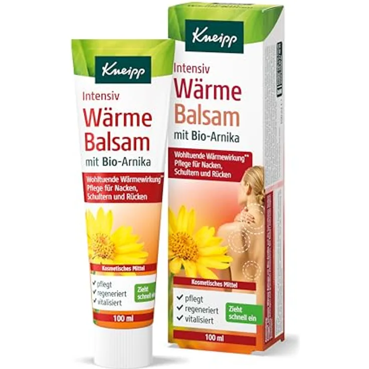 Kneipp Wärmebalsam mit Arnika - wohltuend nach körperlichen Aktivitäten - Wärmewirkung dermatologisch bestätigt - für Nacken, Schultern und Rücken - 100ml