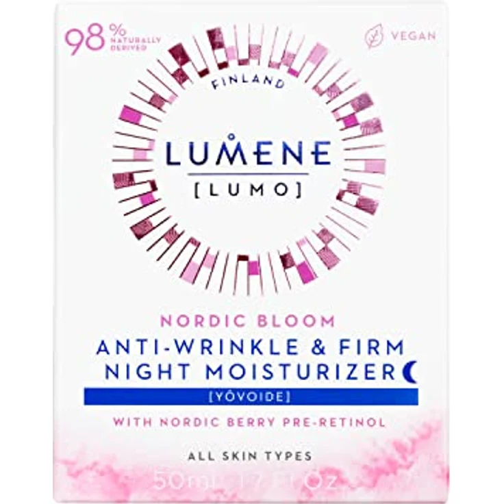 LUMENE Nordic Bloom [LUMO] Anti Falten & Straffende Nachtcreme mit Pre-Retinol Komplex, Vegan 50ml – Bild 2