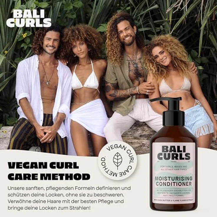 Bali Care Haarshampoo Conditioner Moisturising, 250 ml, Feuchtigkeit und Pflege für lockiges Haar, frizzreduzierende Formel – Bild 4
