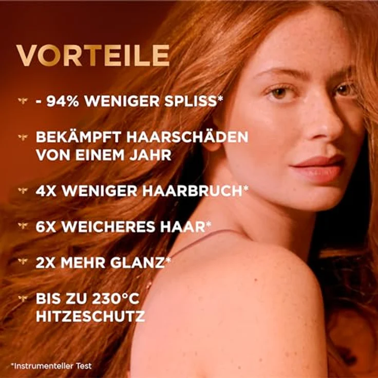 Garnier Wahre Schätze Haarserum, Reparierendes Serum mit Akazienhonig, Hitzeschutz bis zu 230°C, Honig Schätze, 115 ml – Bild 3