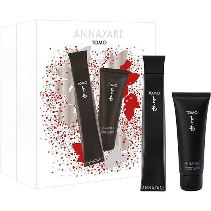 Annayake Tomo Set Herrenparfum, Eau de Toilette Spray 100 ml und Shower Gel 100 ml, holzig-würziger Duft mit Tabak und Rosmarin, asiatisches Design