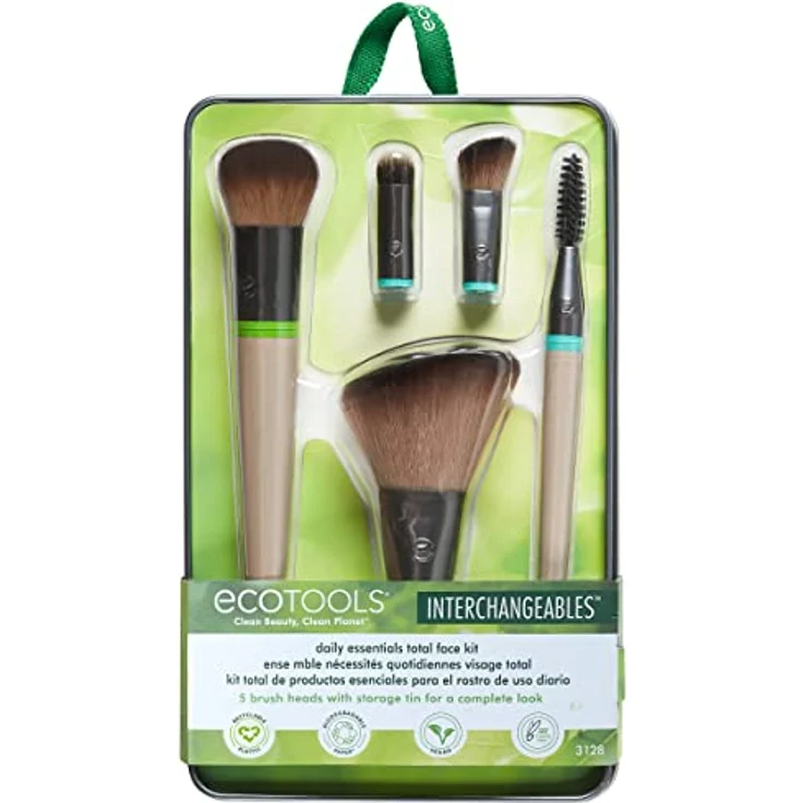 ECOTOOLS Essentials Total Face Fit - Intercambiables: Set Brochas Rostro Ecotools – Bild 2