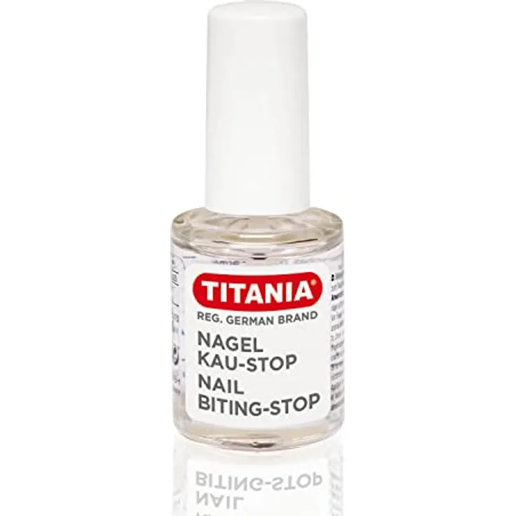 TITANIA Nagel Kau-Stop (10ml) • Nagellack gegen Nägelkauen • Anti Nägelkauen • Schutz gegen Fingernägelkauen • Anti Fingernagel Kauen