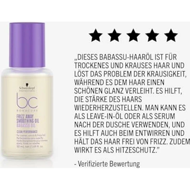 Schwarzkopf BC Bonacure Frizz Away Smoothing Oil 50 ml – Bild 6