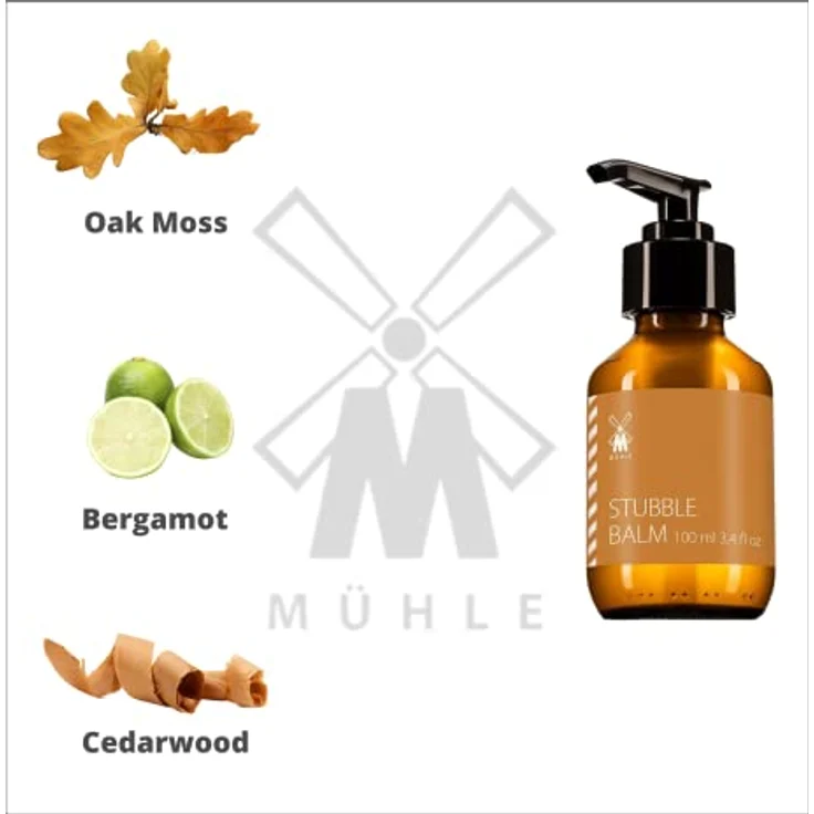 Mühle Stubble Balm Bart-Balsam für Herren, 100 ml, feuchtigkeitsspendend, formend, angenehmer Duft – Bild 2