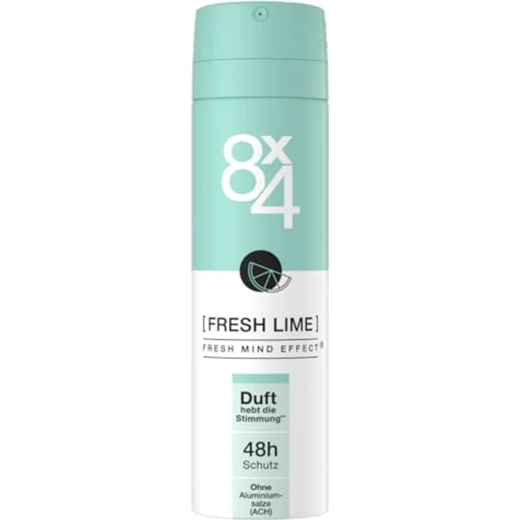 8X4 Fresh Lime Deospray, Aluminiumfreies Deodorant mit Zitrusnoten, 48h Schutz, 150 ml – Bild 1