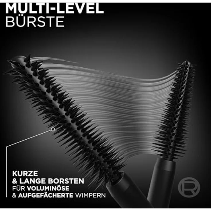 L'Oréal Paris Volume Million Lashes Mascara, Wimperntusche für extra Definition und extra Volumen, Panorama-Bürste, 360° Panorama-Volumen, Schwarz, 10,5 ml – Bild 5