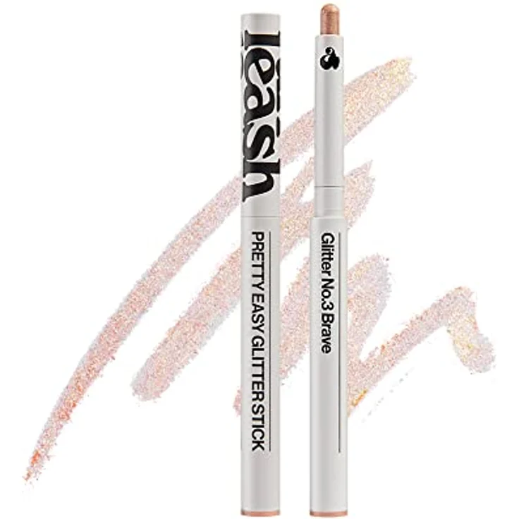 Unleashia Pretty Easy Glitter Stick, cremiger Highlighter mit holografischem Effekt, Farbton No.3 Brave, 0.7 g – Bild 1