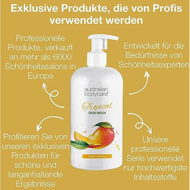 Australian Bodycare Mango & Teebaumöl Duschgel Professional 500 ml - Für weiche, unreine Haut, ideal vor Haarentfernung mit Wachs/Rasur – Bild 3
