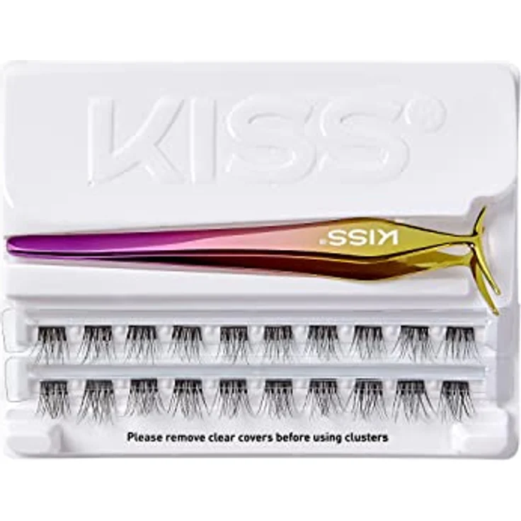 KISS imPRESS FALSIES Press-on Lash KIT 01 Natural, Wimpern-Cluster mit Pre-Bonded-Technologie für natürlichen Look, 20 Stück – Bild 8