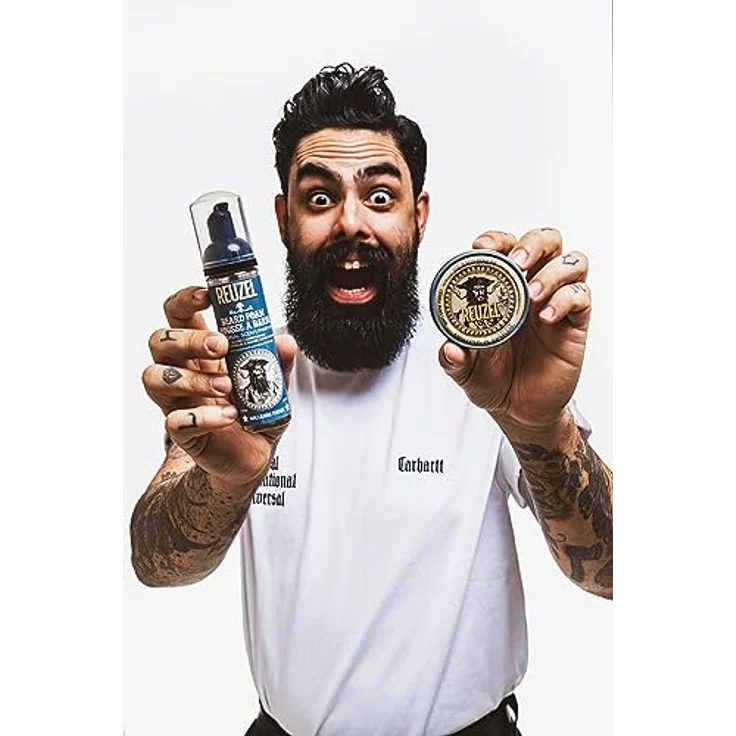 Reuzel Beard Foam Bartpflege, Bartshampoo für alle Hauttypen geeignet 70 ml, flüssige Textur, für alle Hauttypen, pflegend – Bild 4