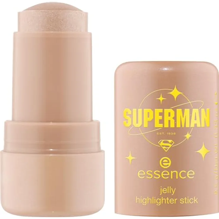 essence Superman Highlighter, Highlighter-Stift in Farbton 02 Mighty, 9.5 g mit intensiver Strahlkraft und veganer Formel