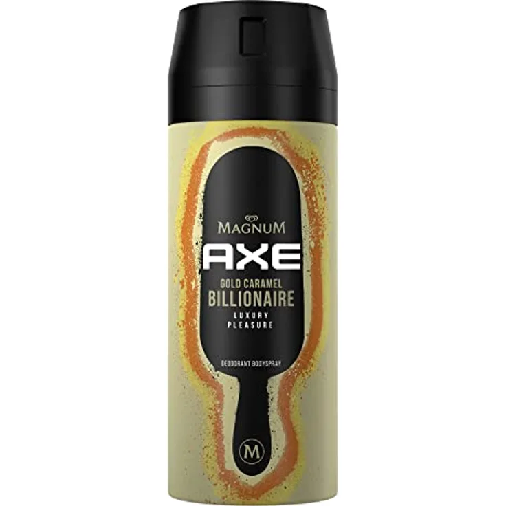 Axe Bodyspray Gold Caramel Billionaire Limited Edition Deo ohne Aluminium bekämpft geruchsbildende Bakterien und unangenehme Gerüche 150 ml 1 Stück