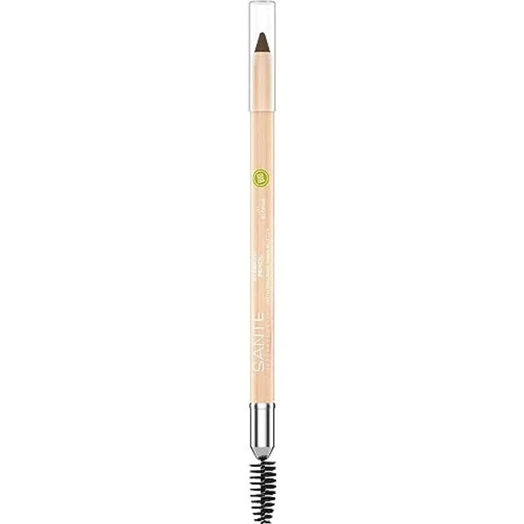 Sante Naturkosmetik Eyebrow Pencil 02 Brown, Zum Ausfüllen der Augenbrauen, Mit Brauenbürstchen, Natural Make-up, Vegan, 1, 14g