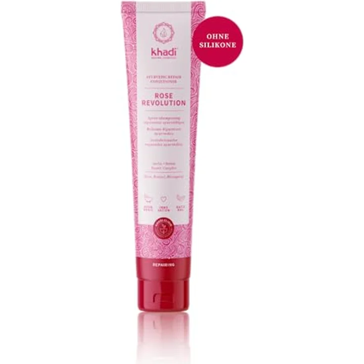 Khadi ROSE REVOLUTION Ayurvedischer Repair Conditioner, Sofortige Kämmbarkeit & tägliche Pflege ohne Silikone, 100% natürlich, vegan & sulfat-frei, Zertifizierte Naturkosmetik, 200ml – Bild 5