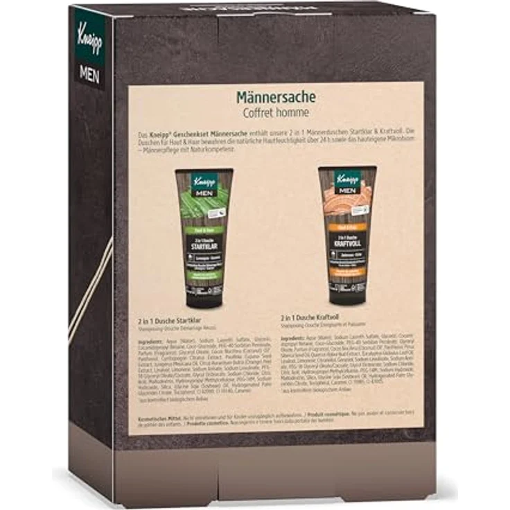 Kneipp Männersache Aroma-Pflegedusche Geschenkset, 400ml mit Guarana-Extrakt und würzig-fruchtigem Duft – Bild 2