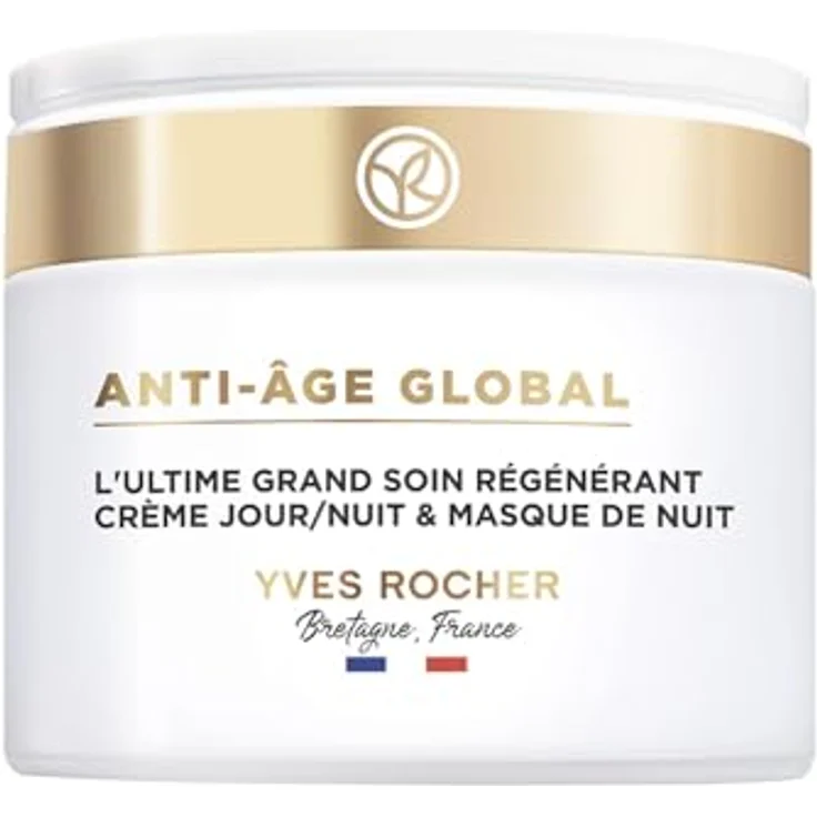 Yves Rocher ANTI-AGE GLOBAL - Regenerierende Tages- und Nachtcreme & Nachtmaske gegen Falten - 75 ml, für strahlenden Teint und straffere Haut – Bild 1