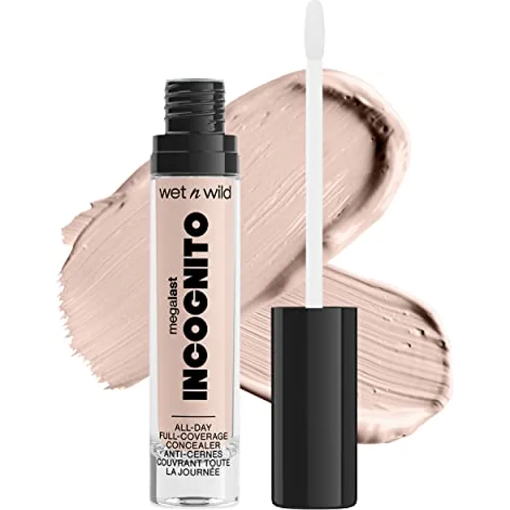 Wet n Wild MegaLast Incognito, cremiger Korrektor mit voller Abdeckung, hochpigmentiert, Farbton Light Beige, 5,5 ml