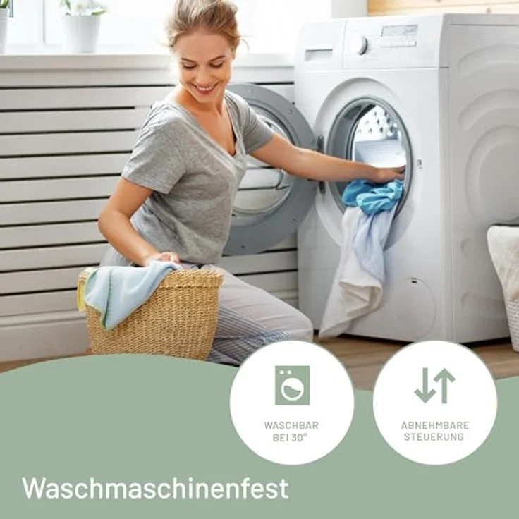 Imetec Heizdecke 16965, Wärmematte mit 6 Temperatureinstellungen, Schnellaufheizfunktion und integrierter Abschaltautomatik, 160x150 cm, Polyester – Bild 6