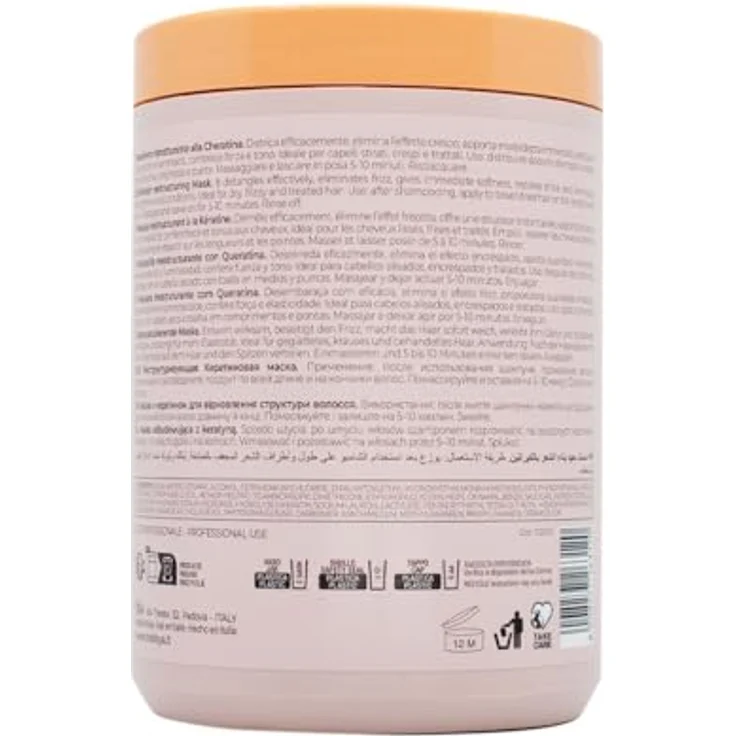 Inebrya Ice Cream Keratin Restructuring Mask - Maschera Ristrutturante 1000ml, Haarkur für intensive Erneuerung und Hydratation, geschädigtes Haar Glanz und Leben zurückgeben – Bild 2