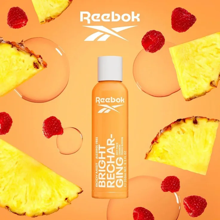 Reebok Bright Recharging Körperspray, 250 ml für mehr Energie und Vitalität