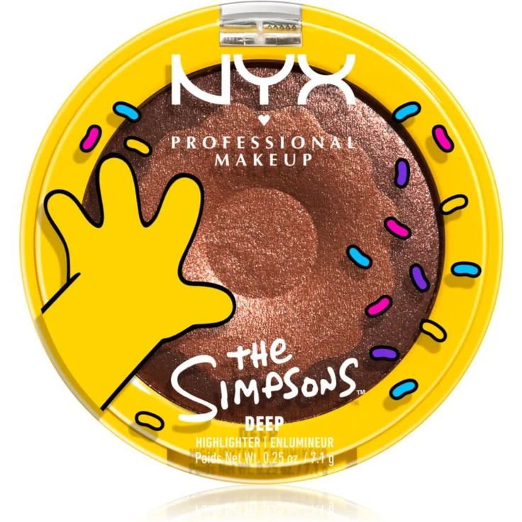 NYX Professional Makeup The Simpsons Highlighter, Hochprägender Highlighter in Glazed Over, 7.1 g