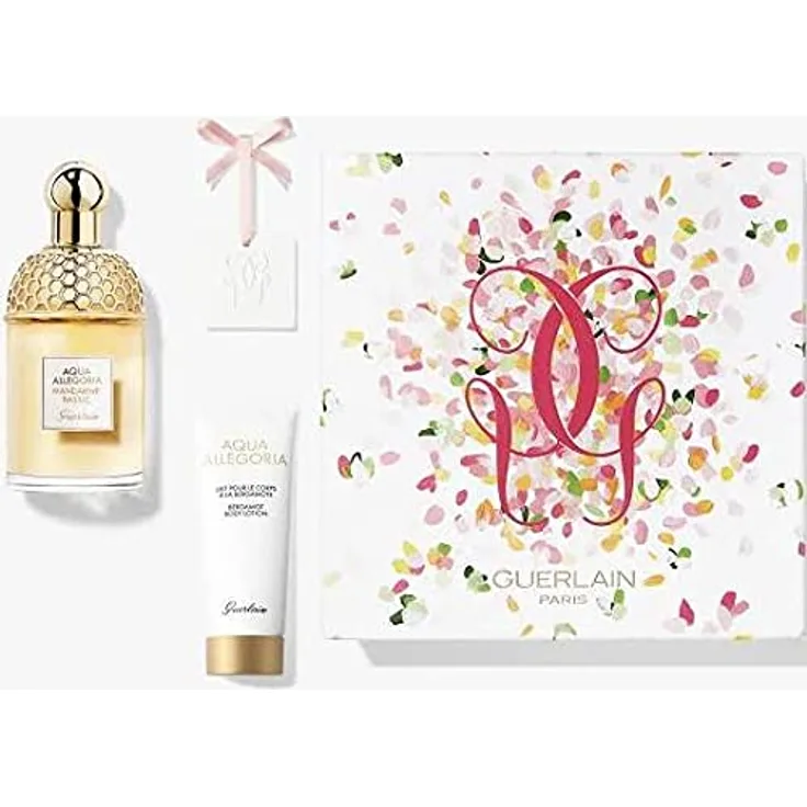 Guerlain Aqua Allegoria Mandarine Basilic Set Eau de Toilette (EdT) 125 ml + Bergamote Bodylotion 75 ml + Keramik Duftstein