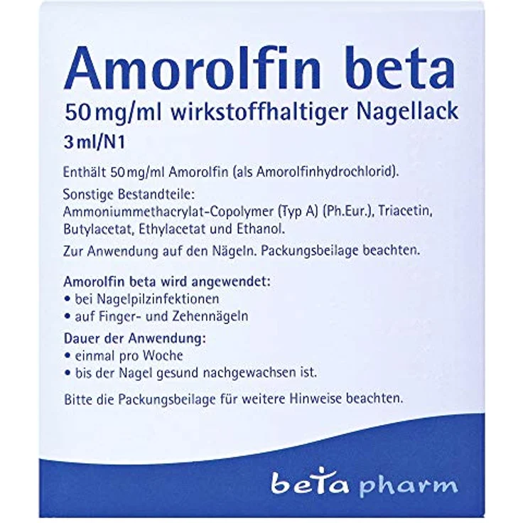 Amorolfin beta 50 mg/ml wirkstoffhaltiger Nagellack, 3 ml – Bild 2