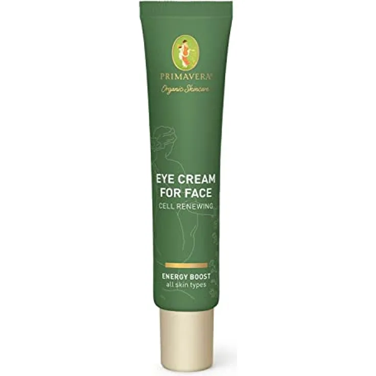 PRIMAVERA Eye Cream for Face - Cell Renewing 25 ml - Naturkosmetik - hochwirksame Augen- und Gesichtscreme für alle Hauttypen - Zellerneuerung für Augen und Gesicht - vegan