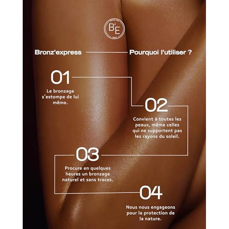 Académie Bronz'Express Lotion Non Teintée, unisex Selbstbräuner ohne Farbpigmente, 150 ml – Bild 6