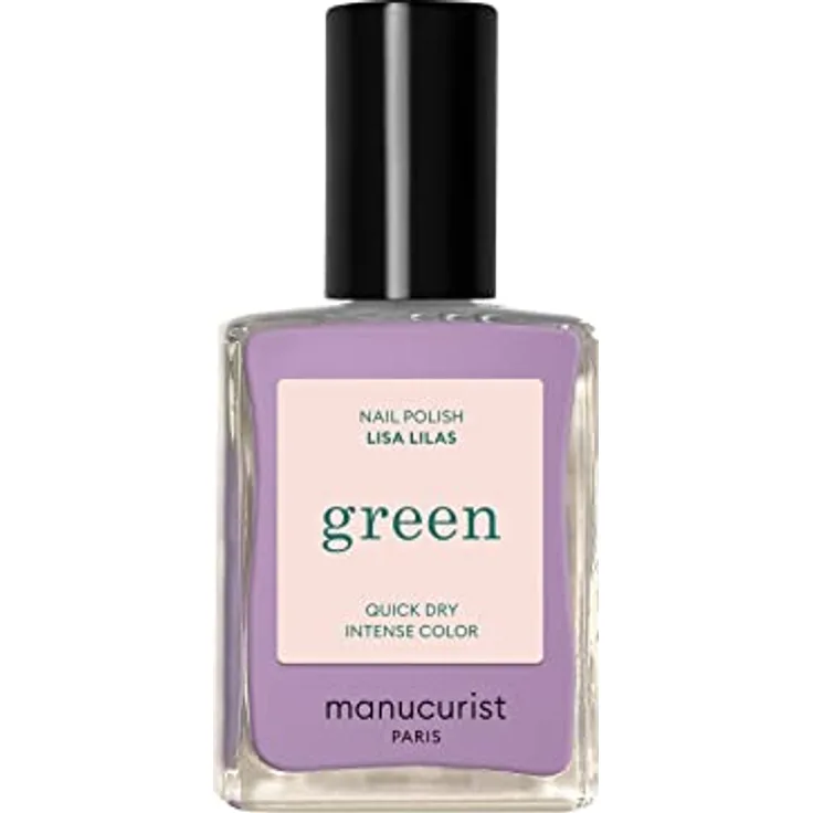 Manucurist Green Nagellack - Klassischer, natürlicher 9-Free-Nagellack - Veganer Nagellack mit natürlichen Inhaltsstoffen (84%) - Maniküre - Nagelpflege - 15 ml (Lisa Lilas)