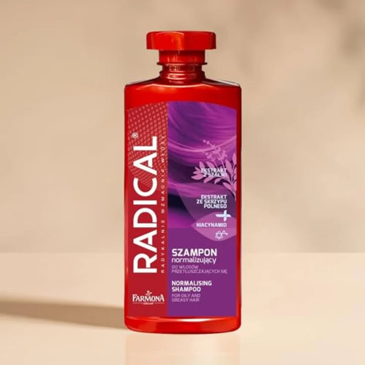 Farmona Radical Normalisierendes Shampoo für fettiges Haar mit Salbeiextrakt, 400ml – reinigt und schützt vor Haarausfall – Bild 2