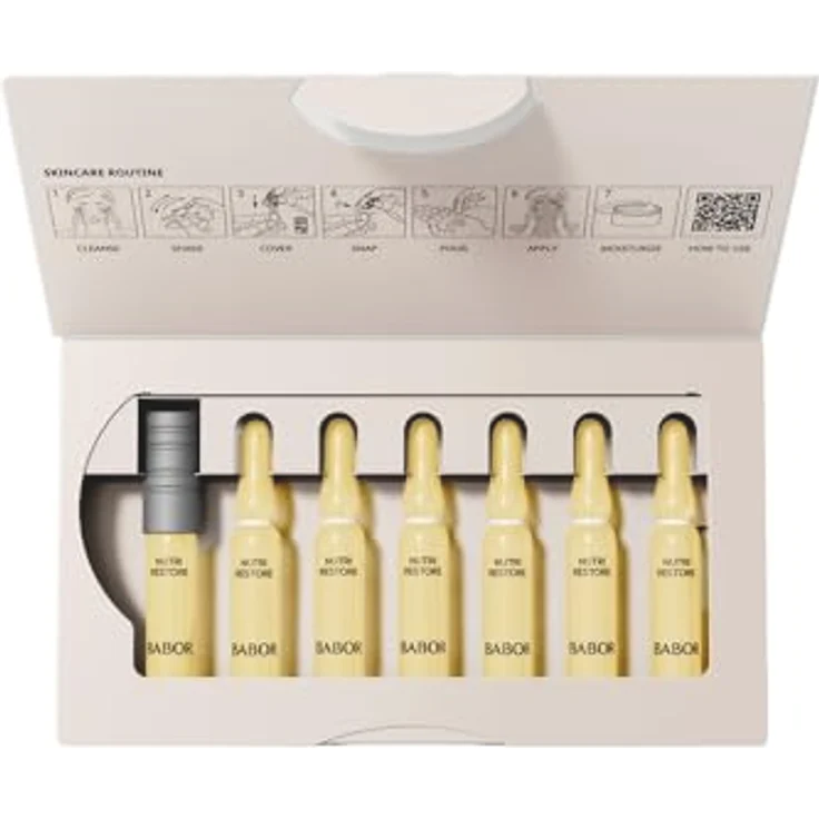 BABOR Nutri Restore, Aufbauende Serum Ampullen für das Gesicht, Intensiv nährende Hautpflege, Vegan, Mit Aminosäuren und Arganöl, 7 x 2 ml – Bild 3