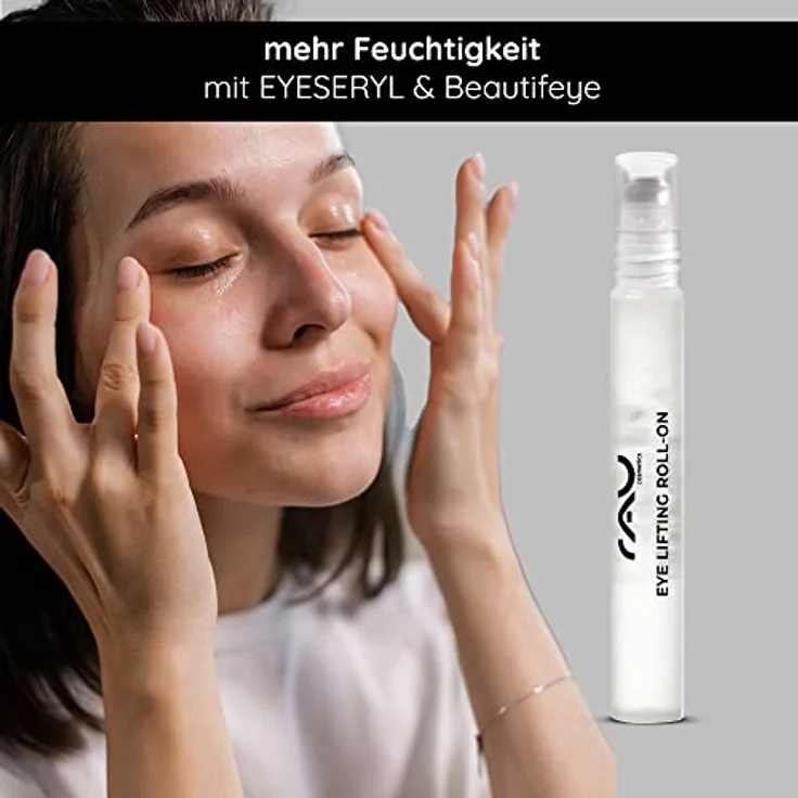 Eye Lifting Roll On 10 ml - Gesicht Serum bei Augenringen, Schwellungen und Falten für die Augenpartie für reife Haut und trockene Haut mit Allantoin,Beautifeye & Eyeseryl - RAU Cosmetics – Bild 2