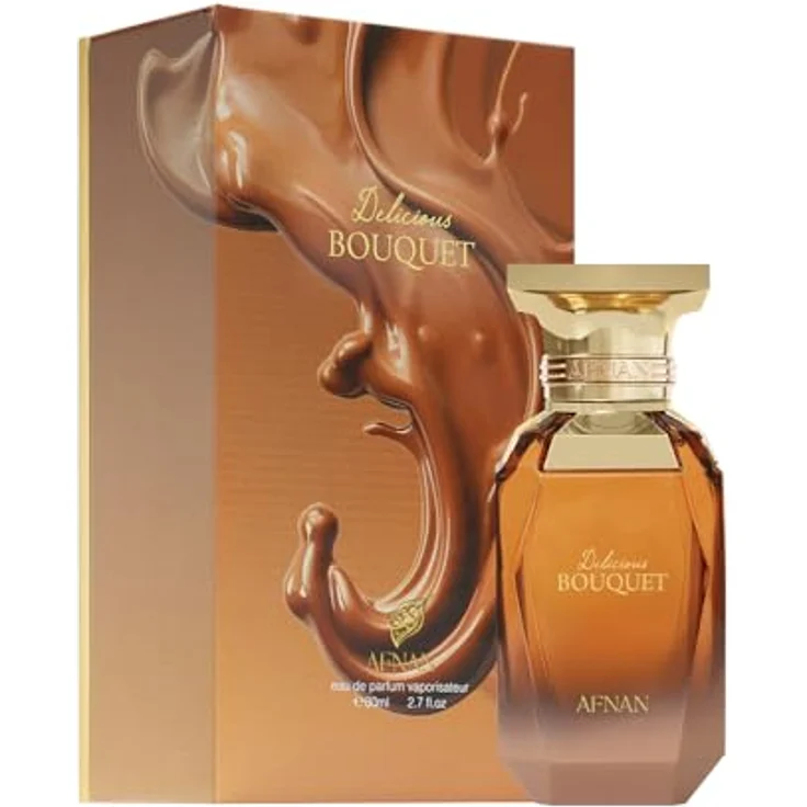Afnan Delicious Bouquet Eau de Parfum für Damen, 70 ml, luxuriöser Gourmand-Duft mit Karamell, Vanille und Blumen – Bild 3