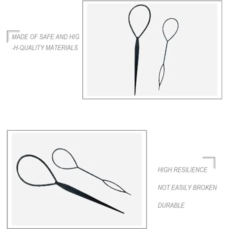 FYACCD Haarnadel, 2 Stück Hair Styling Zubehör, Kleidungsclip-Pads für DIY Frisuren, schwarz – Bild 2