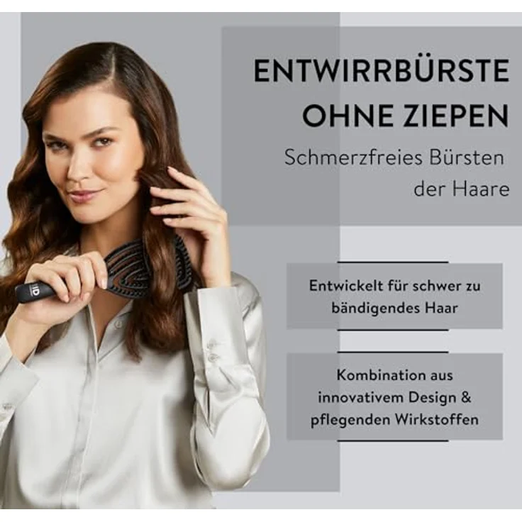PARSA Beauty Hair ID Seidenglanz Spiralbürste, Premium Haarbürste mit Magic Glow Naturborsten & Seidenprotein, flexibler Bürstenkopf für sanfte Kopfhautmassage, reduziert Frizz & verleiht Glanz – Bild 3