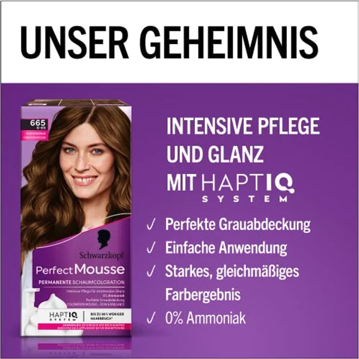 Schwarzkopf Perfect Mousse Permanente 665 Helles Schokogold Stufe 3 3 x 93 ml – Bild 5