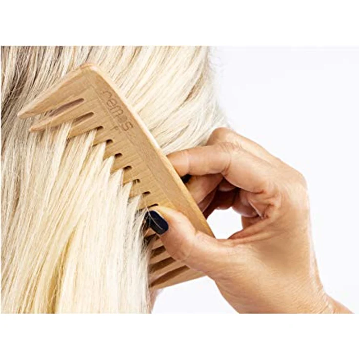 remos professional body care REMOS Haarkamm aus heimischem Buchenholz, 18 cm, grobe Zahnung, hergestellt in Italien – Bild 5