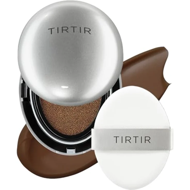 TIRTIR Mask Fit Aura Cushion, feuchtigkeitsspendendes Make-up im Schwamm mit Hyaluronsäure, Farbton 51N Fudge, 18 g – Bild 1