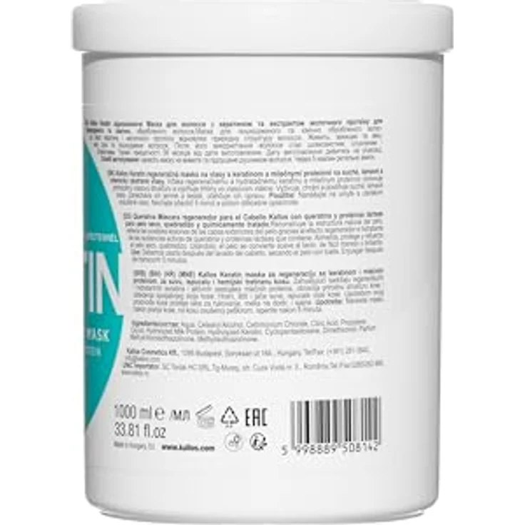 Kallos Keratin Hair Mask With Keratin And Milk Protein 1000 ml – Bild 2